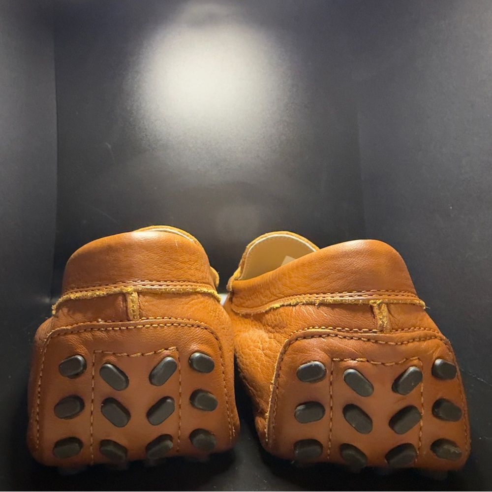 Lacoste Men's Tan Leather Slip-On Loafers - Picture 6 of 8